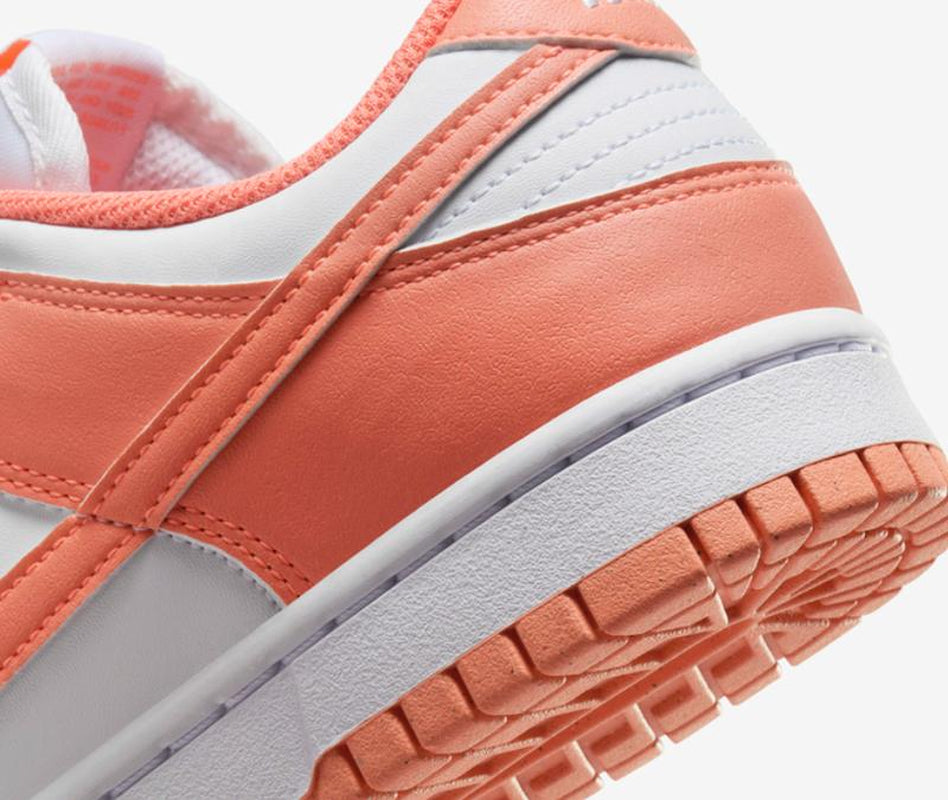 Nike Women's Dunk Low Light Wild Mango Sneakers - Vibrant Orange & White Athletic Shoes for Everyday Style