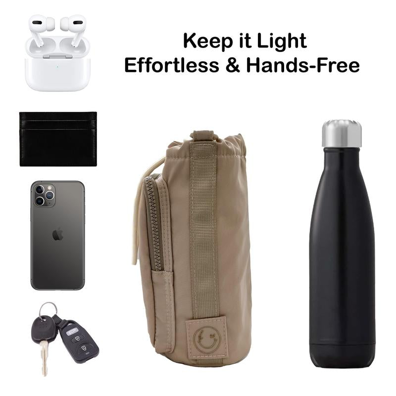 Happy Wear Water Bottle Holder with Strap | Water Bottle Sling 36Oz | Water Bottle Bag | Water Bottle Pouch | Phone Carrier