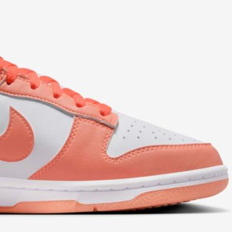 Nike Women's Dunk Low Light Wild Mango Sneakers - Vibrant Orange & White Athletic Shoes for Everyday Style