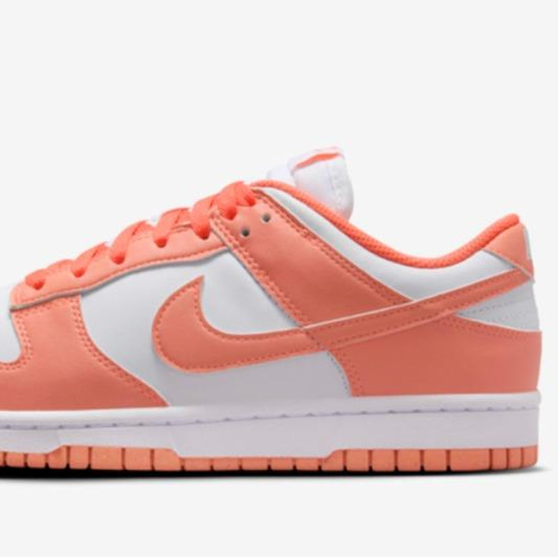 Nike Women's Dunk Low Light Wild Mango Sneakers - Vibrant Orange & White Athletic Shoes for Everyday Style
