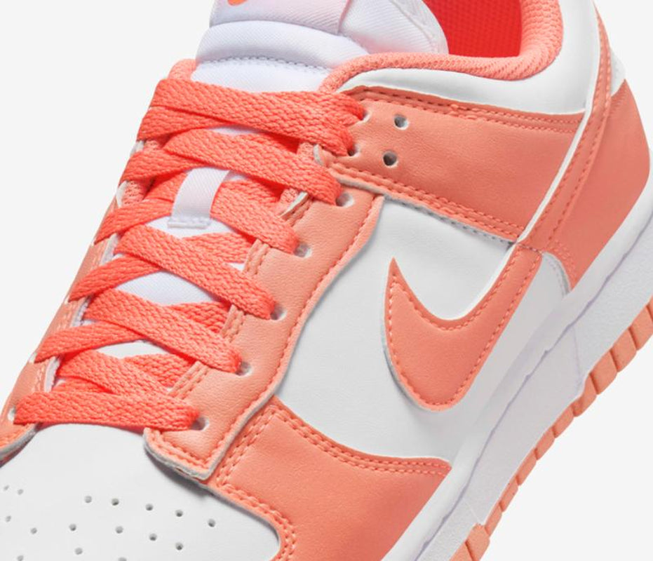 Nike Women's Dunk Low Light Wild Mango Sneakers - Vibrant Orange & White Athletic Shoes for Everyday Style