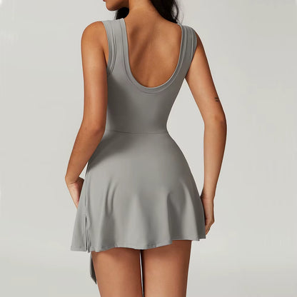 Elevate Your Workout with Our Women's Summer Jumpsuit Skirt Sports Overalls - Perfect for Gym, Running, and Yoga