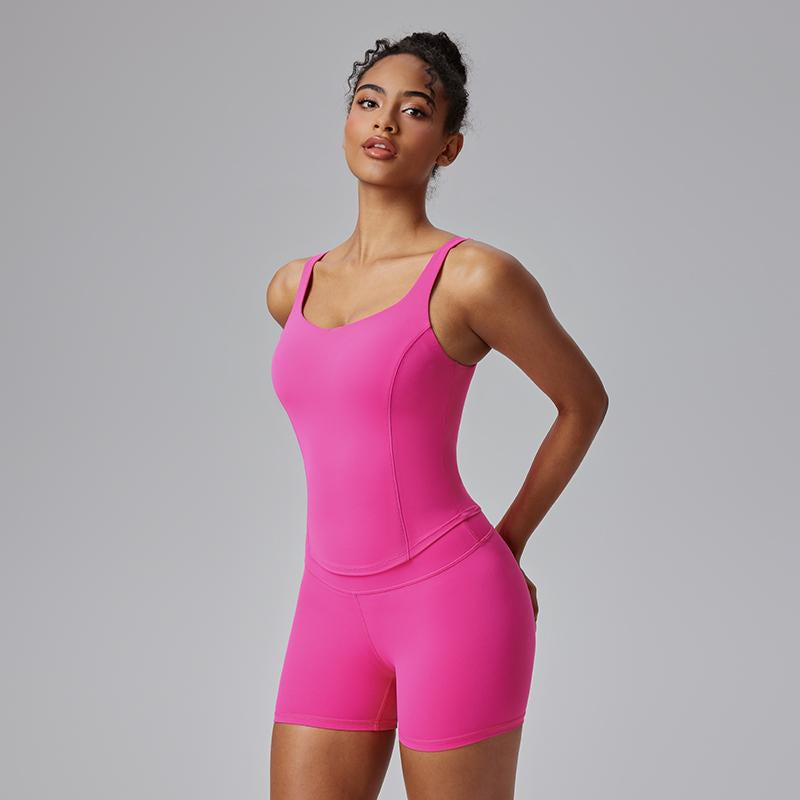 Elevate Your Workout with the AFZ Women's Two-Piece Solid Tracksuit Set: Stylish Round Neck Tee & High Waist Biker Shorts for Ultimate Comfort in Gym, Yoga, and Outdoor Activities