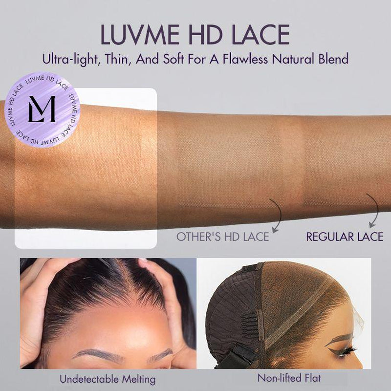 Luvme 100% Human Hair 13x6 and 13x4 Ear-To-Ear HD Lace Front Wig – Pre-Styled Shake & Go Flexi-Fit Drawstring with Body Wave Curls, 200%-250% Density