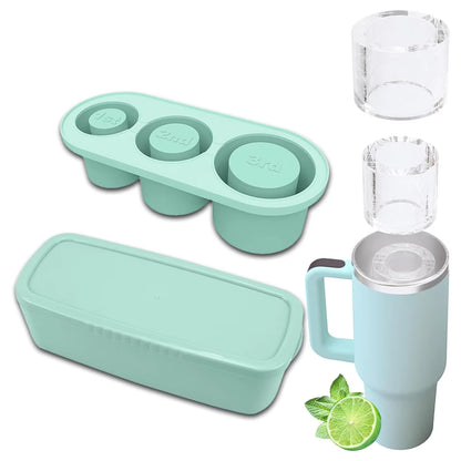 Premium Silicone Ice Cube Molds with Lid for Effortless Ice Creation in 30/40 Oz Tumblers and Water Mugs