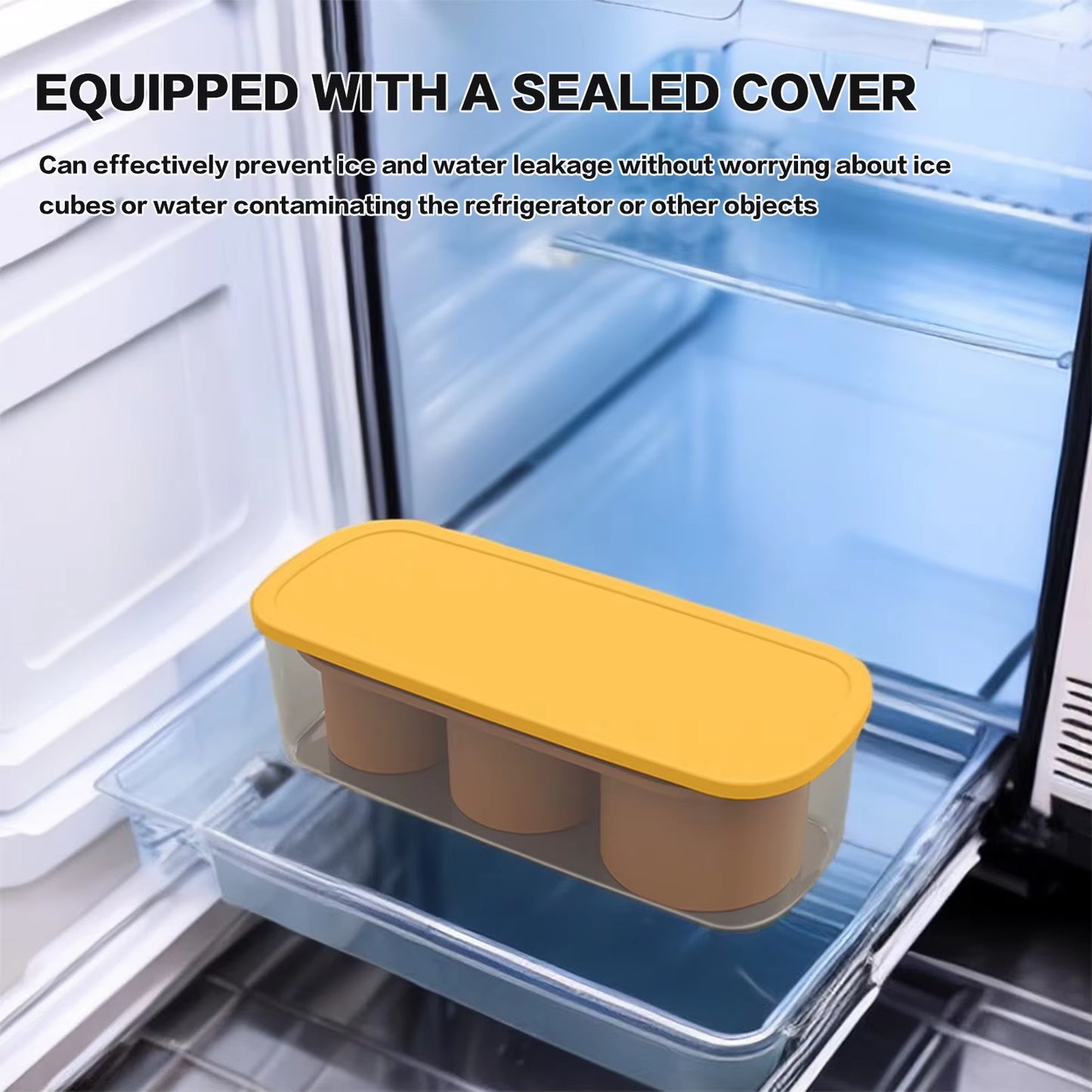 Premium Silicone Ice Cube Molds with Lid for Effortless Ice Creation in 30/40 Oz Tumblers and Water Mugs